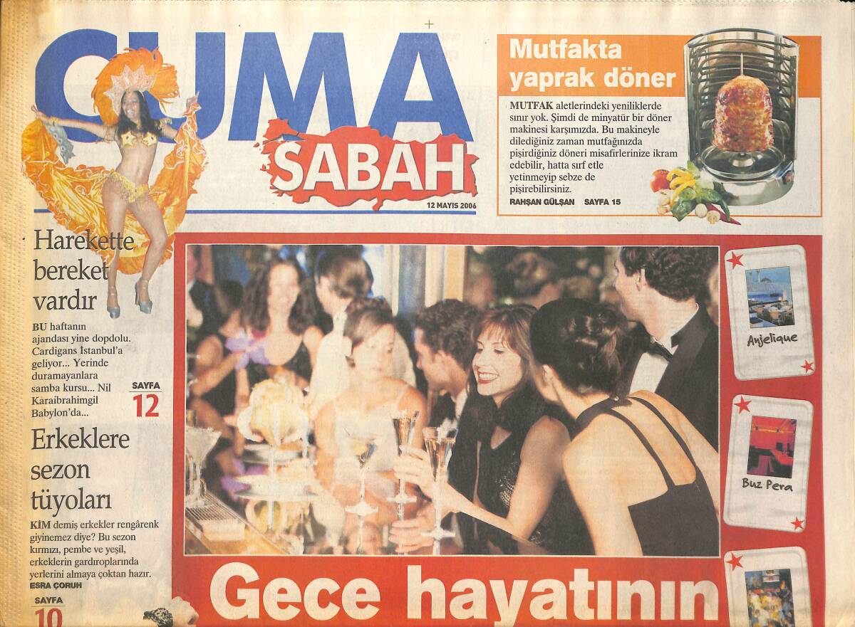 Sabah Gazetesi Cuma Eki 12 Mayıs 2006 - Ogün Sanlısoy :Bu Albüm Kıvamında! - Türk Ve Yunan Oyuncular Birlikte GZ138013 - 1