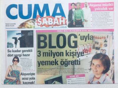 Sabah Gazetesi Cuma Eki 13 Mart 2009 - Türkçe Blogların Kare Ası GZ42809 - 1