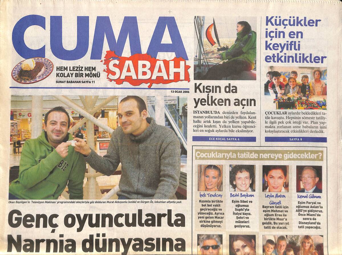 Sabah Gazetesi Cuma Eki 13 Ocak 2006 - Genç Oyuncularla Narnia Dünyasına - Teoman 