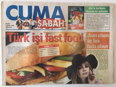 Sabah Gazetesi Cuma Eki 3 Ekim 2008 - Kare As Türk İşi Fast Food , Doğu Hiç Böyle Cazip Olmamıştı GZ20834 - 1
