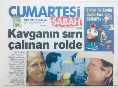 Sabah Gazetesi Cumartesi Eki - 1 Ekim 2005 - Kavganın Sırrı Çalınan Rolde GZ46074 - 2