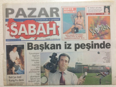 Sabah Gazetesi Cumartesi Eki 10 Haziran 2001 - Başkan İz Peşinde GZ23593 - 1