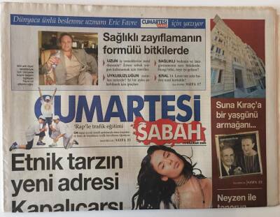 Sabah Gazetesi Cumartesi Eki 11 Haziran 2005 - Etnik Tarzın Yeni Adresi Kapalıçarşı , Neyzen İle Tenorun Buluşması Ferhat Göçer, Ömer Faruk Tekbilek GZ20787 - 1