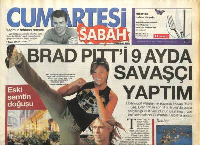 Sabah Gazetesi Cumartesi Eki 12 Haziran 2004 - Yumi Lee Brad Pıtti 9 Ayda Savaşçı Yaptım GZ97257 - 1