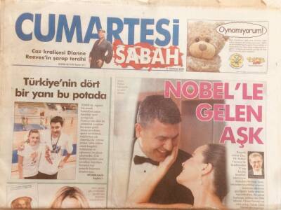 Sabah Gazetesi Cumartesi Eki 12 Temmuz 2008 - Nobelle Gelen Aşk GZ40271 - 1