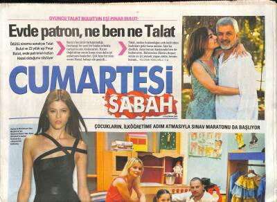 Sabah Gazetesi Cumartesi Eki 13 Haziran 2009 - Pınar Bulut Evde Patron , Ne Ben Ne Talat GZ116227 - 1