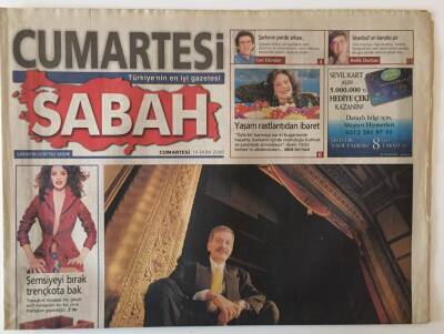 Sabah Gazetesi Cumartesi Eki 14 Ekim 2000 - Ortaoyuncular Tiyatrosunun Patronu Ferhan Şensoy Sanatçı Kimliğini Çoğunlukla Aptal Buluyor GZ20802 - 1