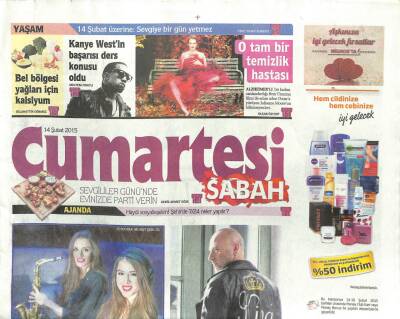 Sabah Gazetesi Cumartesi Eki 14 Şubat 2015 - Demir Demirkan Kendime İzin Verdim GZ107322 - 1