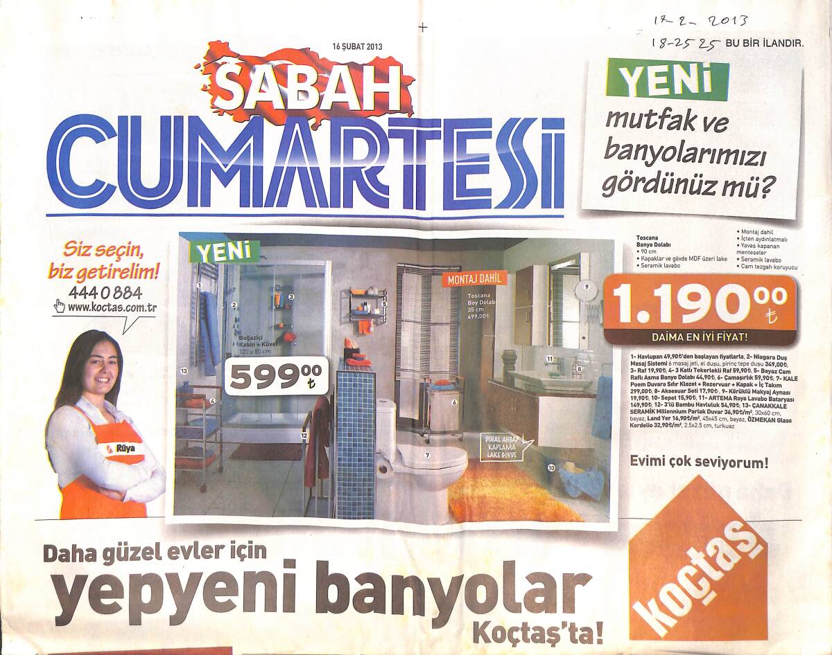 Sabah Gazetesi Cumartesi Eki 16 Şubat 2013 - Dizi Dünyasında Kopenhag Kriterleri GZ135169 - 1