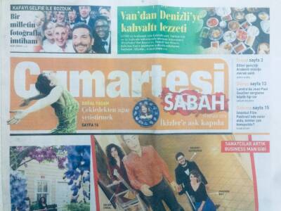 Sabah Gazetesi Cumartesi Eki 19 Nisan 2014 - Çağdaş Sanat Prestij Simgesi GZ40691 - 1