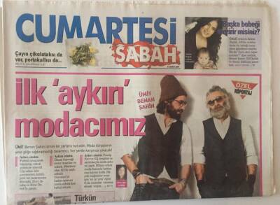 Sabah Gazetesi Cumartesi Eki 21 Şubat 2009 - İlk Aykırı Modacımız Ümit Benan Şahin İle Röportaj GZ22397 - 1