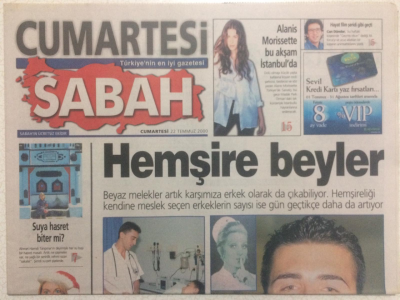 Sabah Gazetesi Cumartesi Eki 22 Temmuz 2000 - Hemşire Beyler GZ24185 - 1