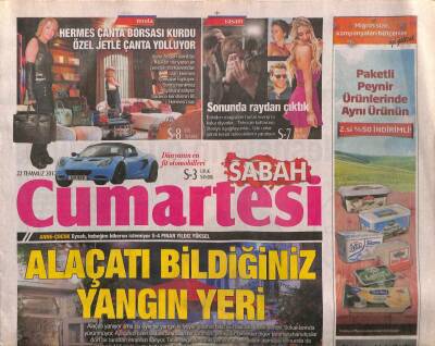 Sabah Gazetesi Cumartesi Eki 22 Temmuz 2017 - Hermes Çanta Borsası Kurdu Özel Jetle Çanta Yolluyor GZ84382 - 1
