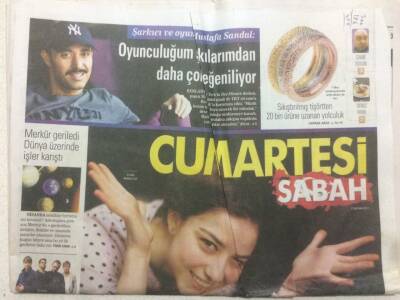 Sabah Gazetesi Cumartesi Eki - 23 Nisan 2011 - Mustafa Sandal,Oyunculuğum Beğeniliyor GZ51379 - 1