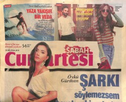 Sabah Gazetesi Cumartesi Eki 24 Ağustos 2019 - Öykü Gürman Şarkı Söylemezsem Hayatı Zehir Ederim GZ100230 - 2