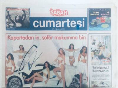 Sabah Gazetesi Cumartesi Eki - 25 Ağustos 2001 - Müslüm GürsesArtık İbre Arabeskten Yana GZ40542 - 1