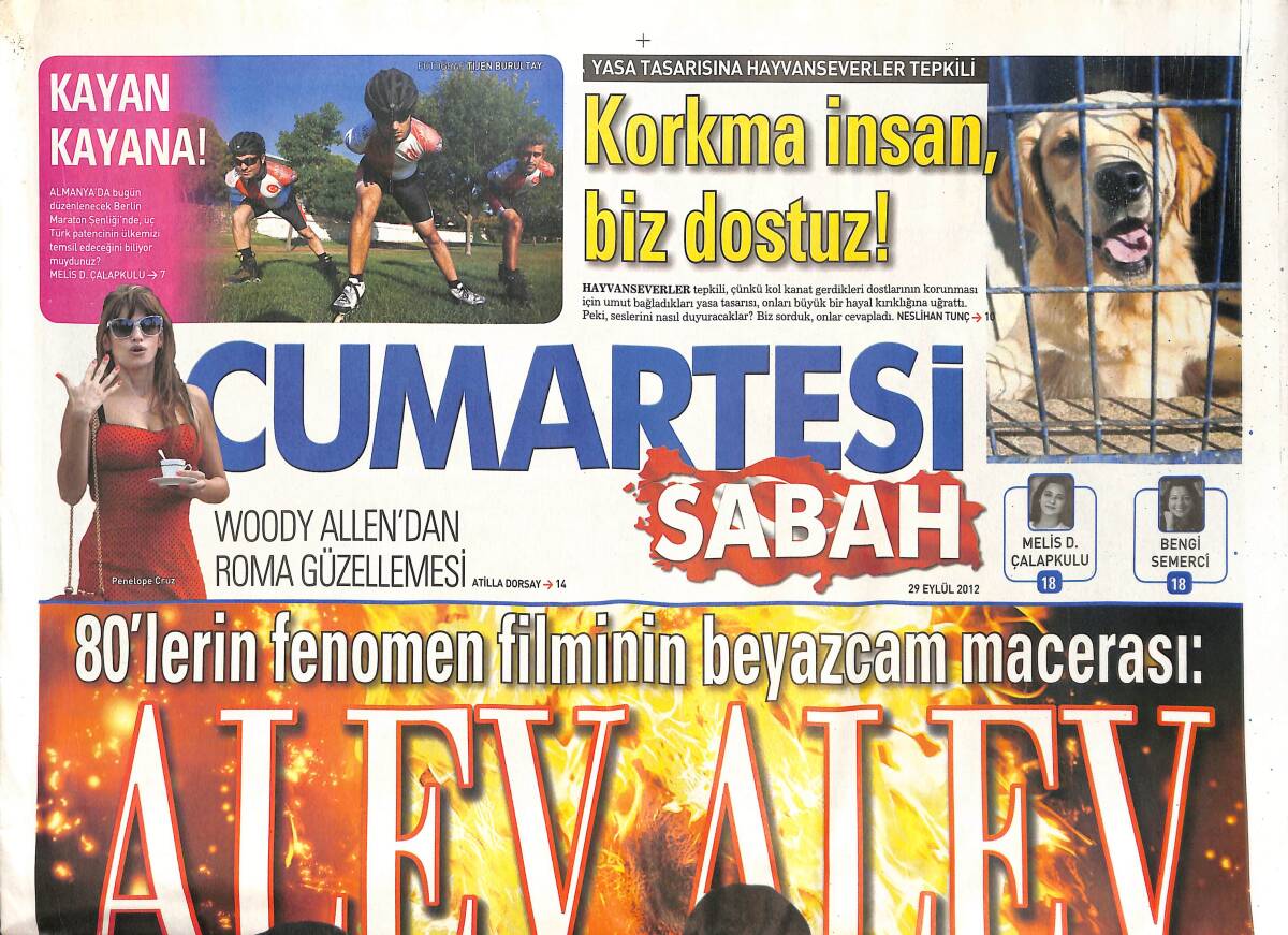 Sabah Gazetesi Cumartesi Eki 29 Eylül 2012 - 80'lerin Fenomen Filminin Beyazcam Macerası - Şevval Sam: Hayata Bakışım Annemden Bana Miras! GZ137140 - 1