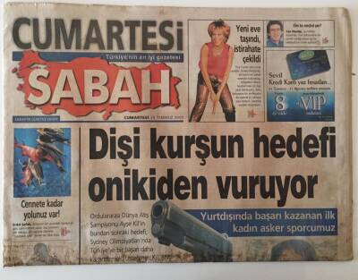 Sabah Gazetesi Cumartesi Eki 29 Temmuz 2000 - Dişi Kurşun Hedefi Onikiden Vuruyor GZ26649 - 1