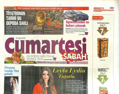 Sabah Gazetesi Cumartesi Eki 31 Ocak 2015 - Tiyatronun Tarihi Bu Depoda Saklı GZ105334 - 1