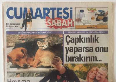 Sabah Gazetesi Cumartesi Eki 4 Ekim 2008 - Bugün Hayvanları Koruma Günü Hayvan Haklarından Sınıfta Kaldık GZ22409 - 1