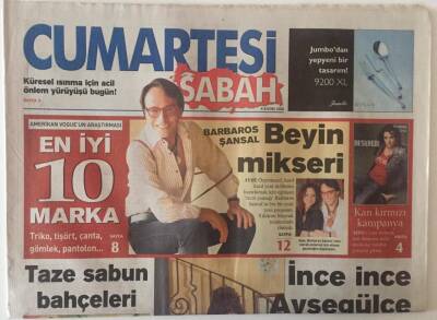 Sabah Gazetesi Cumartesi Eki 4 Kasım 2006 - Ayşegül Aldinç Zayıflamış Ve Gençleşmiş Olarak Döndü GZ22411 - 1
