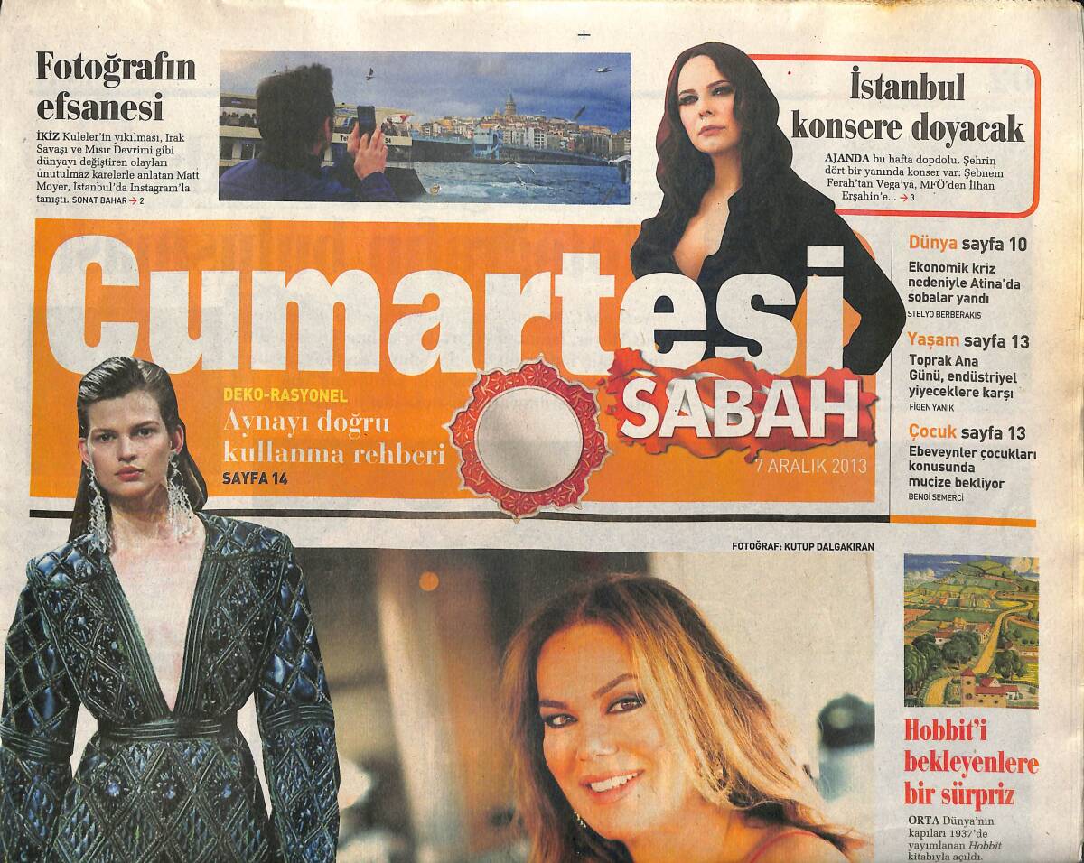 Sabah Gazetesi Cumartesi Eki 7 Aralık 2013 - Nazan Şoray 