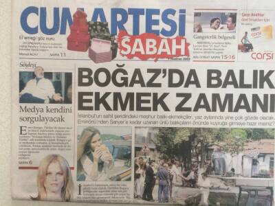 Sabah Gazetesi Cumartesi Eki - 7 Haziran 2003 - İzelin Şak Diye Dönüşü GZ35106 - 1