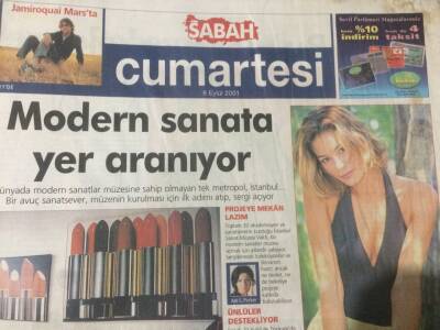 Sabah Gazetesi Cumartesi Eki - 8 Eylül 2001 - Modern Sanata Yer Aranıyor GZ35108 - 1