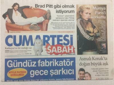 Sabah Gazetesi Cumartesi Eki 9 Temmuz 2005 - Uğur Pektaş Brad Pitt Gibi Olmak İstiyorum GZ47143 - 1