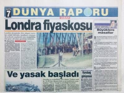 Sabah Gazetesi Dünya Raporu Eki 28 Ağustos 1992 - Londra Fiyaskosu GZ42803 - 1