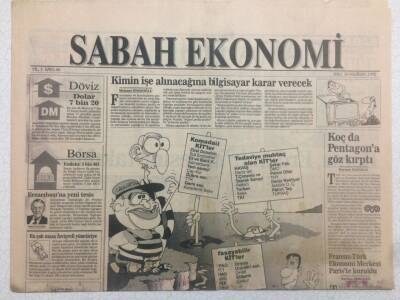 Sabah Gazetesi Ekonomi Eki 16 Haziran 1992 - Koç Da Pentegona Göz Kırptı GZ47162 - 1