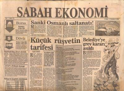 Sabah Gazetesi Ekonomi Eki 3 Temmuz 1992 - Giresuna Silah Fabrikası - Koç Grubu Denizbanka Şartlı Takip GZ119323 - 1