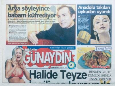 Sabah Gazetesi Günaydın Eki 1 Mayıs 2004 - Ferhat Göçer Arya Söyleyince Babam Küfrediyor GZ42810 - 1