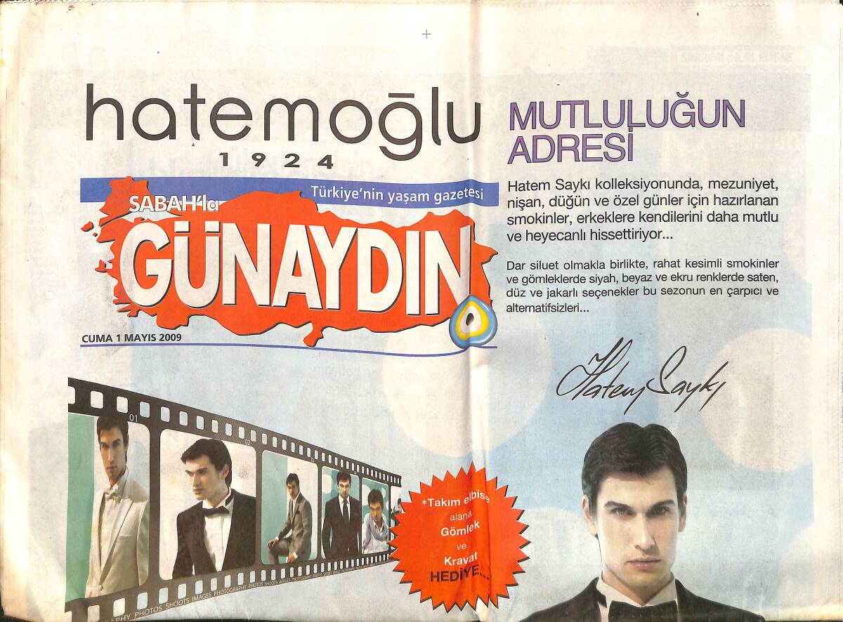 Sabah Gazetesi Günaydın Eki 1 Mayıs 2009 GZ158265 - 1