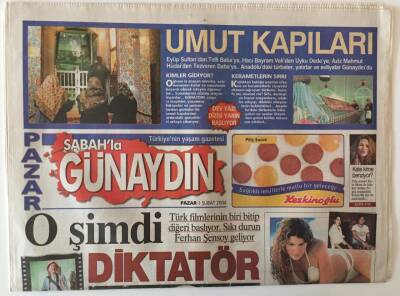 Sabah Gazetesi Günaydın Eki 1 Şubat 2004 - Ferhan Şensoy Kübada Çekilen Şan Kapıyı Kırınca Filmi İle Sinemaya Döndü GZ20769 - 1