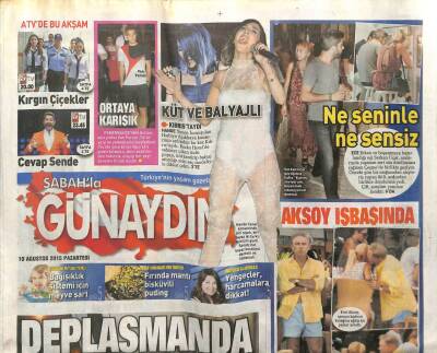 Sabah Gazetesi Günaydın Eki 10 Ağustos 2015 - Azra Akın Çeşmede GZ107592 - 1
