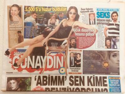 Sabah Gazetesi Günaydın Eki 10 Aralık 2009 - Hülya Avşar İsmail YKyı Sorularıyla Terletti, Cem Yılmaz Güldürür Ben Mutlu Ederim GZ40295 - 1
