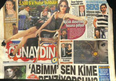 Sabah Gazetesi Günaydın Eki 10 Aralık 2009 - Nil Karaibrahimgil Cem Yılmaz Güldürür Ben Mutlu Ederim GZ100584 - 2