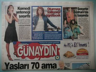 Sabah Gazetesi Günaydın Eki 10 Eylül 2005 Yeşilçamın Usta İsimleri Yaşlarına Rağmen Hala Büyük Bir Aşkla İşlerini Yapıyor -GZ14650 - 1