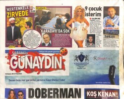 Sabah Gazetesi Günaydın Eki 10 Kasım 2014 - Bülent Ersoy Düşmanım Yok Benim - Hadise 9 Çocuk İsterim GZ100212 - 2