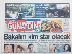 Sabah Gazetesi Günaydın Eki - 10 Nisan 2004 - Bakalım Kim Star Olacak?, Ebru Gündeşi Sahne Korkusu Sardı GZ46436 - 1