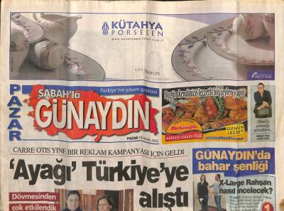 Sabah Gazetesi Günaydın Eki 10 Nisan 2005 - Carre Otis Yine Bir Reklam Kampanyası İçin Geldi GZ118136 - 1