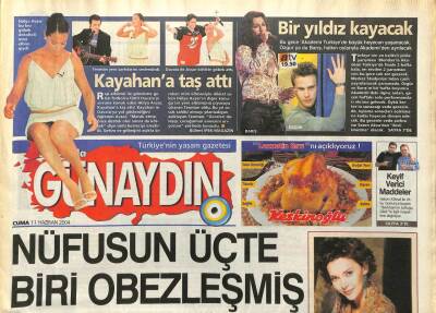 Sabah Gazetesi Günaydın Eki 11 Haziran 2004 - Hülya Avşar Kayahana Taş Attı GZ97266 - 1