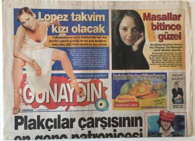 Sabah Gazetesi Günaydın Eki 11 Haziran 2005 - Plakçılar Çarşısının En Genç Patroniçesi Ahu Özışık , Lopez Takvim Kızı Olacak GZ20789 - 1
