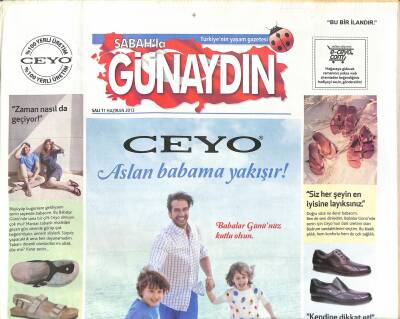 Sabah Gazetesi Günaydın Eki 11 Haziran 2013 - İbrahim Tatlıses Ve Oğlu Twitterdan Saydırıyor GZ124778 - 1
