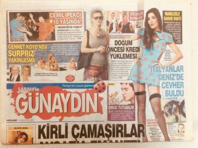 Sabah Gazetesi Günaydın Eki 12 Ağustos 2010 - Kirli Çamaşırlar Avşara Emanet, Sanat Şehrine Destek Çivisi GZ40297 - 1