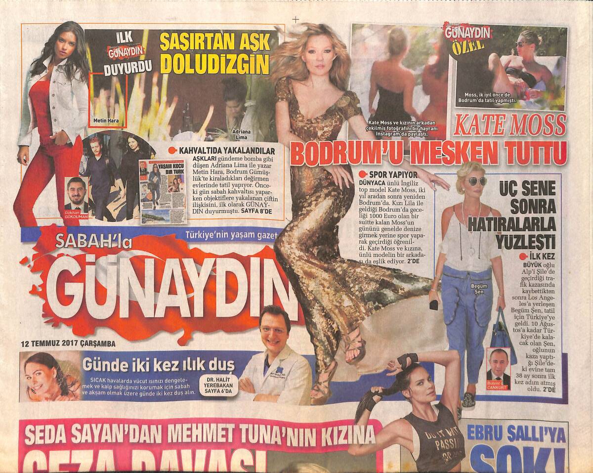Sabah Gazetesi Günaydın Eki 12 Temmuz 2017 - Hande Yener, Demet Akalın'a Meydan Okudu - Seda Sayan Kendisine Hakaret Eden Deniz Tuna'ya Dava Açtı GZ159131 - 1