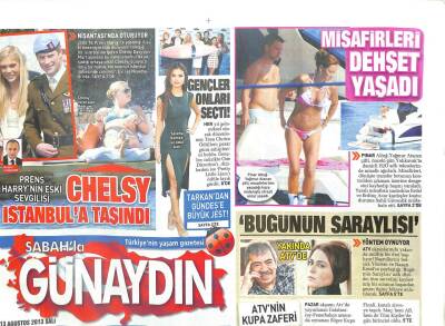Sabah Gazetesi Günaydın Eki 13 Ağustos 2013 - Arda Turan Sinemi Omzunda Taşıyor GZ107326 - 1