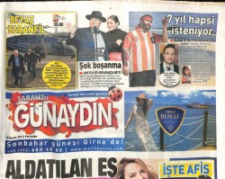 Sabah Gazetesi Günaydın Eki 13 Kasım 2014 -Özlem Yıldız Mustafa Elgin Boşanmayı Benim Evimde Kutladılar GZ100593 - 1