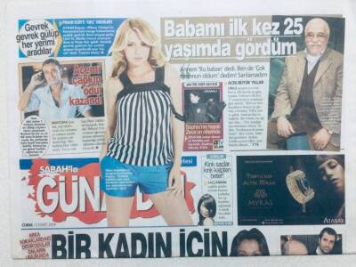 Sabah Gazetesi Günaydın Eki 13 Mart 2009 - Levent Kırca,Babamı İlk Kez 25 Yaşımda Gördüm GZ42833 - 1